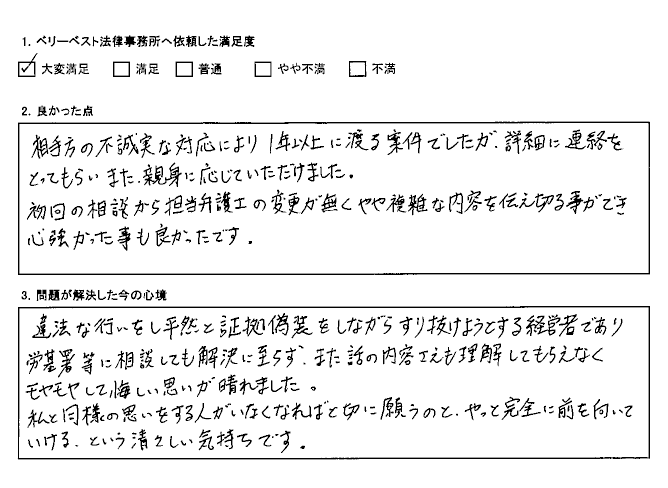 モヤモヤして悔しい思いが晴れました