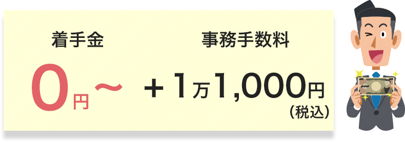 交渉だけ依頼なら初期費用は1万円～